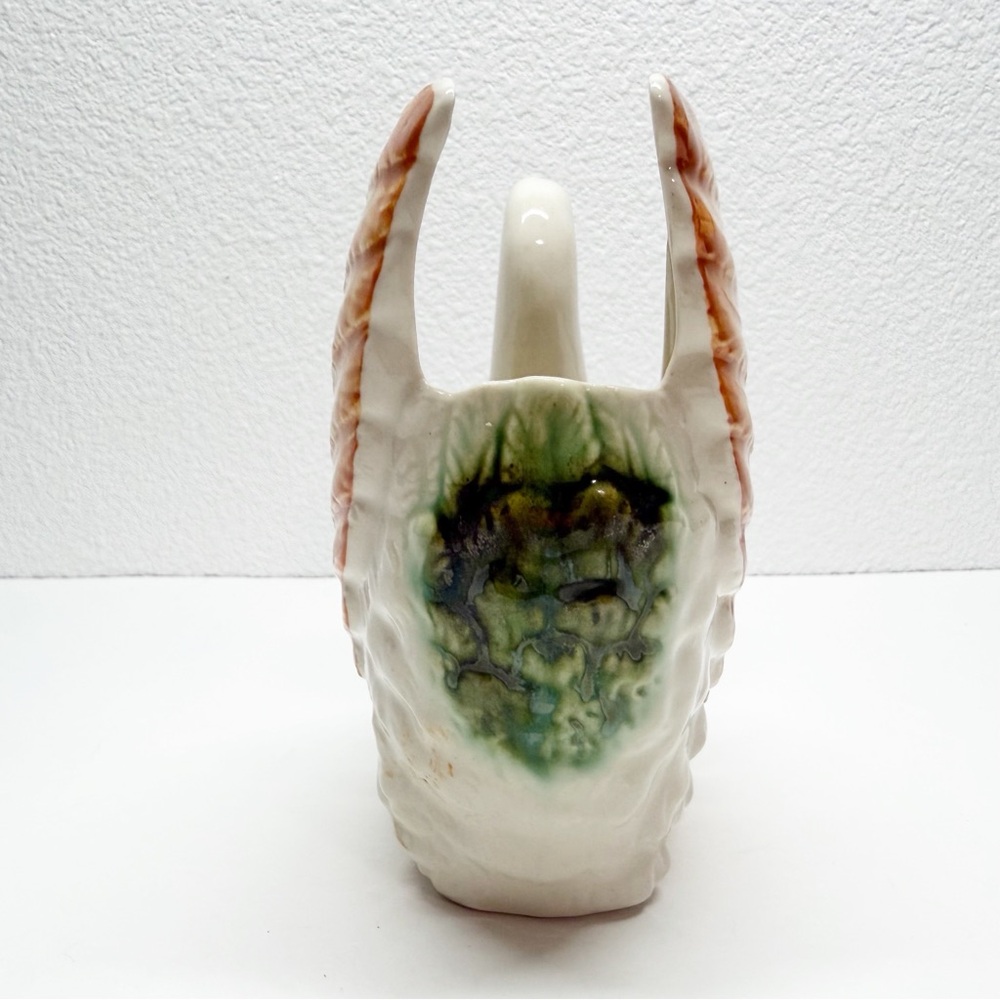 Vintage Occupied Japan Ceramic Swan Vase Planter - Picture 3 of 8